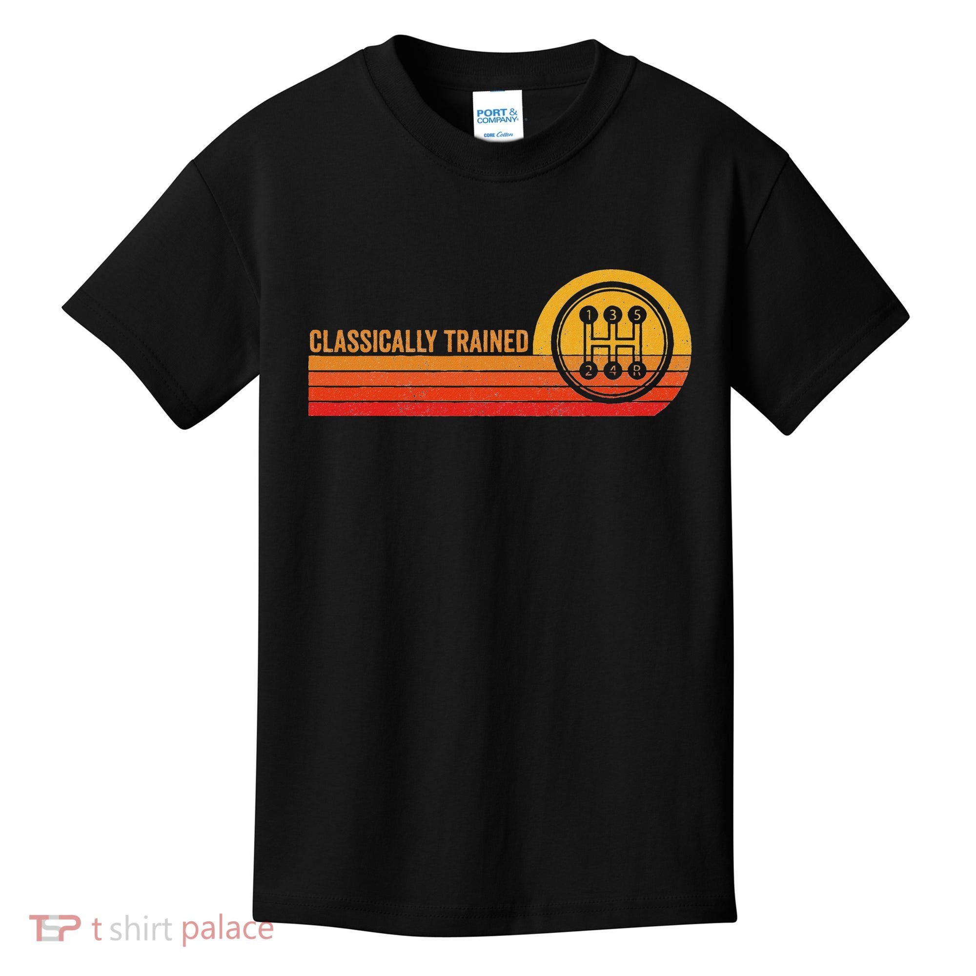 Stick Driver Classically Trained Manual Transmission Retro Kids T-Shirt