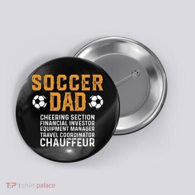 Soccer Dad Cheering Section Financial Investor Equipment Button