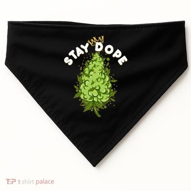 Stay Dope Cannabis Marijuana Bud USA-Made Doggie Bandana