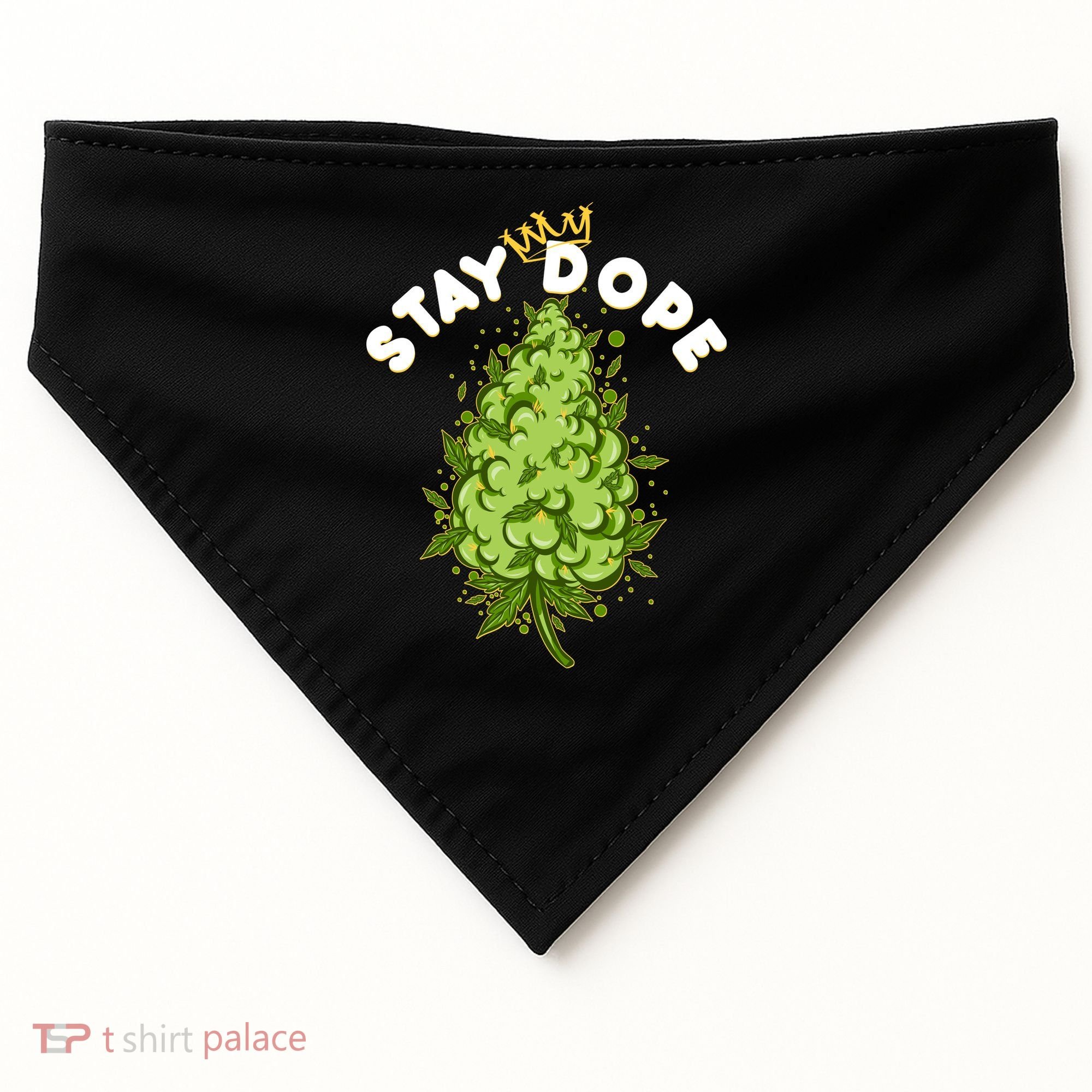 Stay Dope Cannabis Marijuana Bud USA-Made Doggie Bandana