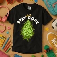 Stay Dope Cannabis Marijuana Bud Kids T-Shirt thumb 3