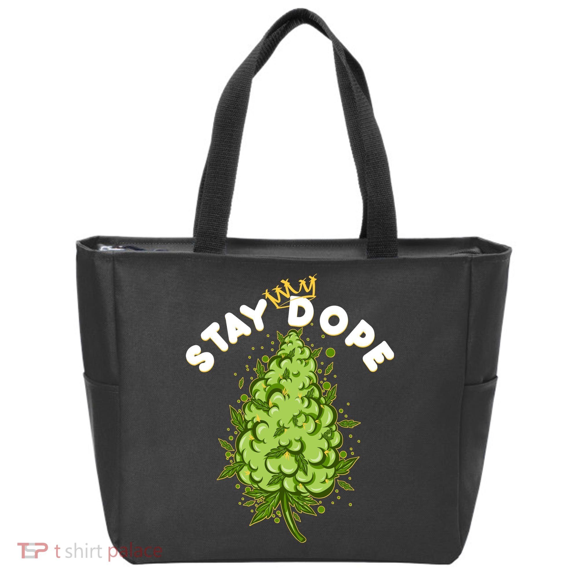 Stay Dope Cannabis Marijuana Bud Tote Bag