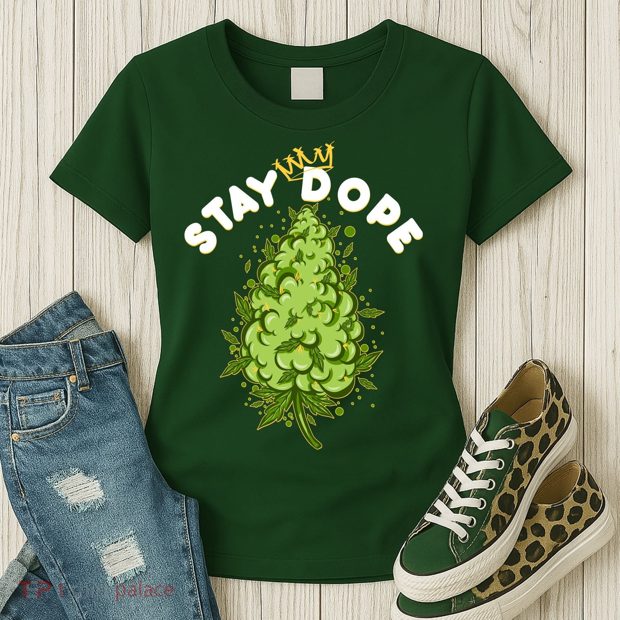 Stay Dope Cannabis Marijuana Bud Women's T-Shirt