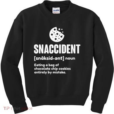 Snaccident Definition Cookie Cookies Kids Sweatshirt