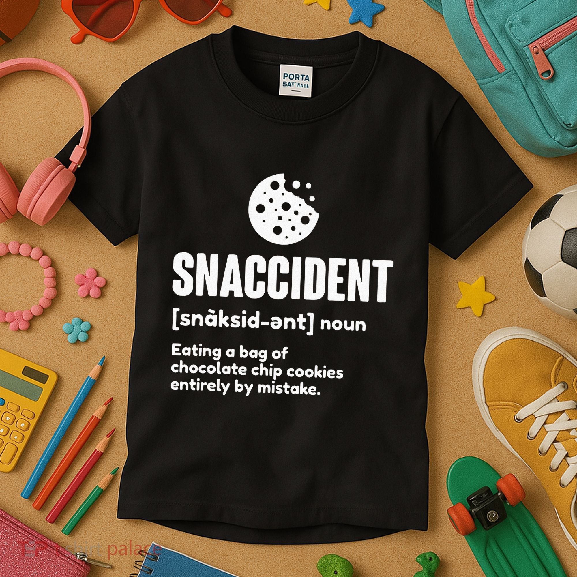Snaccident Definition Cookie Cookies Kids T-Shirt