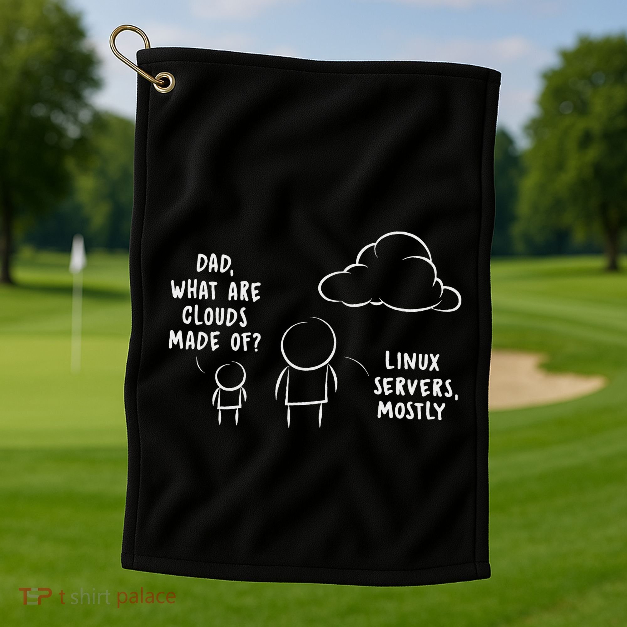 Software Developer Computer Engineer Nerd Funny Programmer Short Sleeve Golf Towel