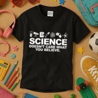 Science Doesn't Care What You Believe Kids T-Shirt thumb 3