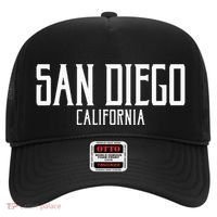 San Diego California Text With White Print Hat thumb 0