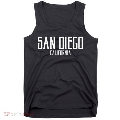 San Diego California Text With White Print Tank Top