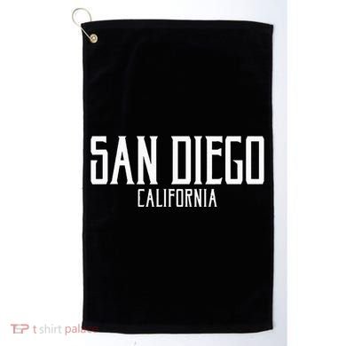 San Diego California Text With White Print Golf Towel