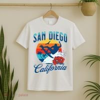 San Diego California Beach Surf Summer Vacation Vintage T-Shirt thumb 2