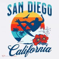 San Diego California Beach Surf Summer Vacation Vintage T-Shirt thumb 7