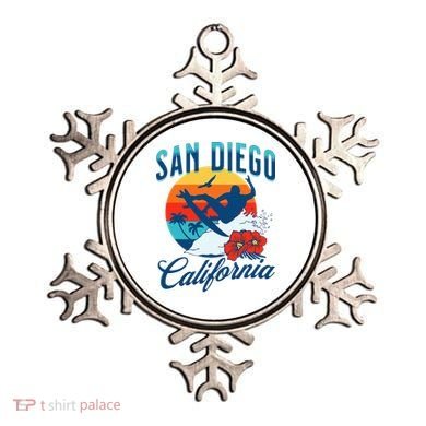 San Diego California Beach Surf Summer Vacation Vintage Ornament
