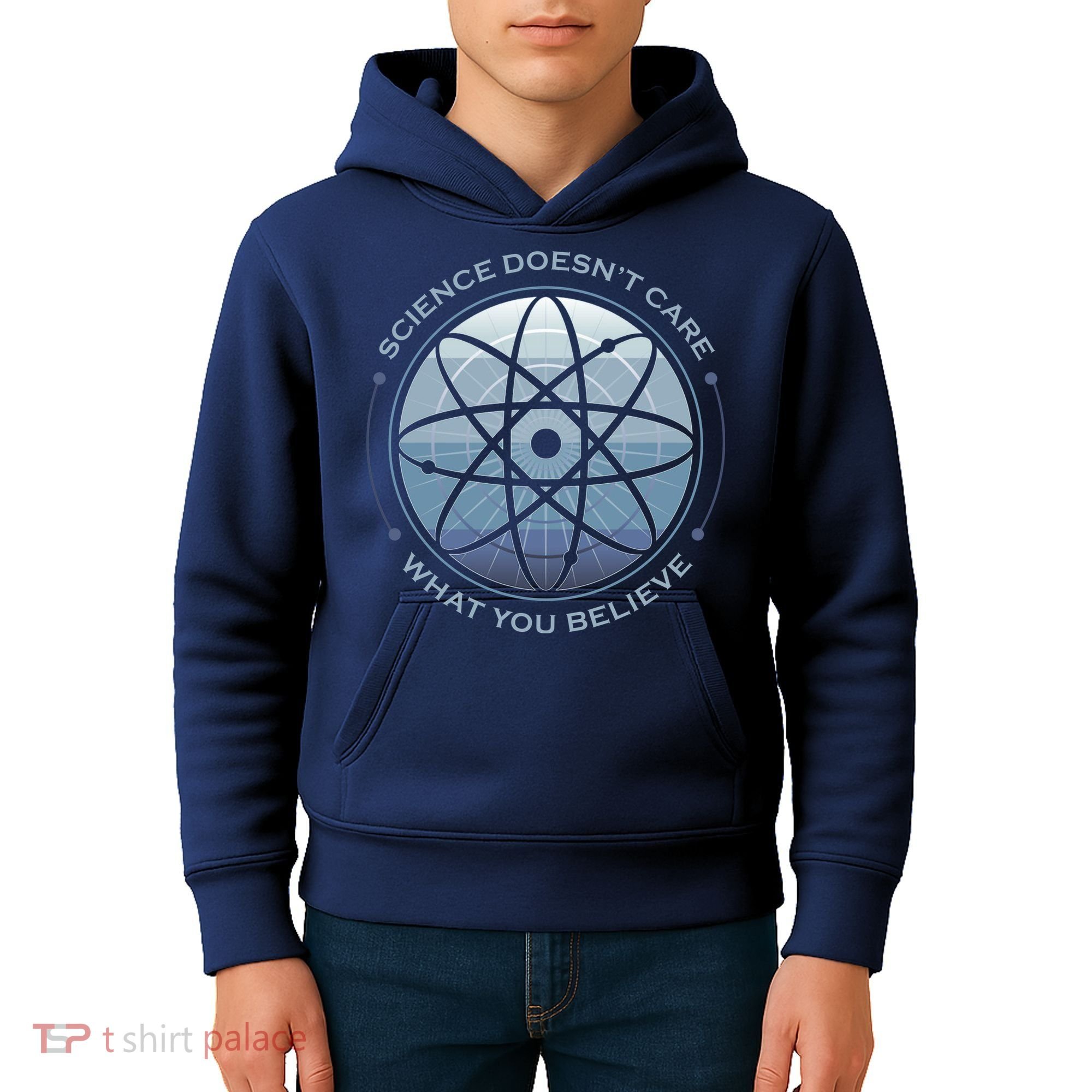 Science Doesn't Care What You Believe Atom Kids Hoodie