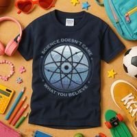 Science Doesn't Care What You Believe Atom Kids T-Shirt thumb 3