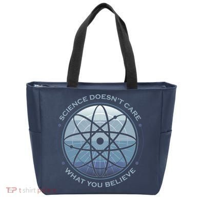 Science Doesn't Care What You Believe Atom Tote Bag