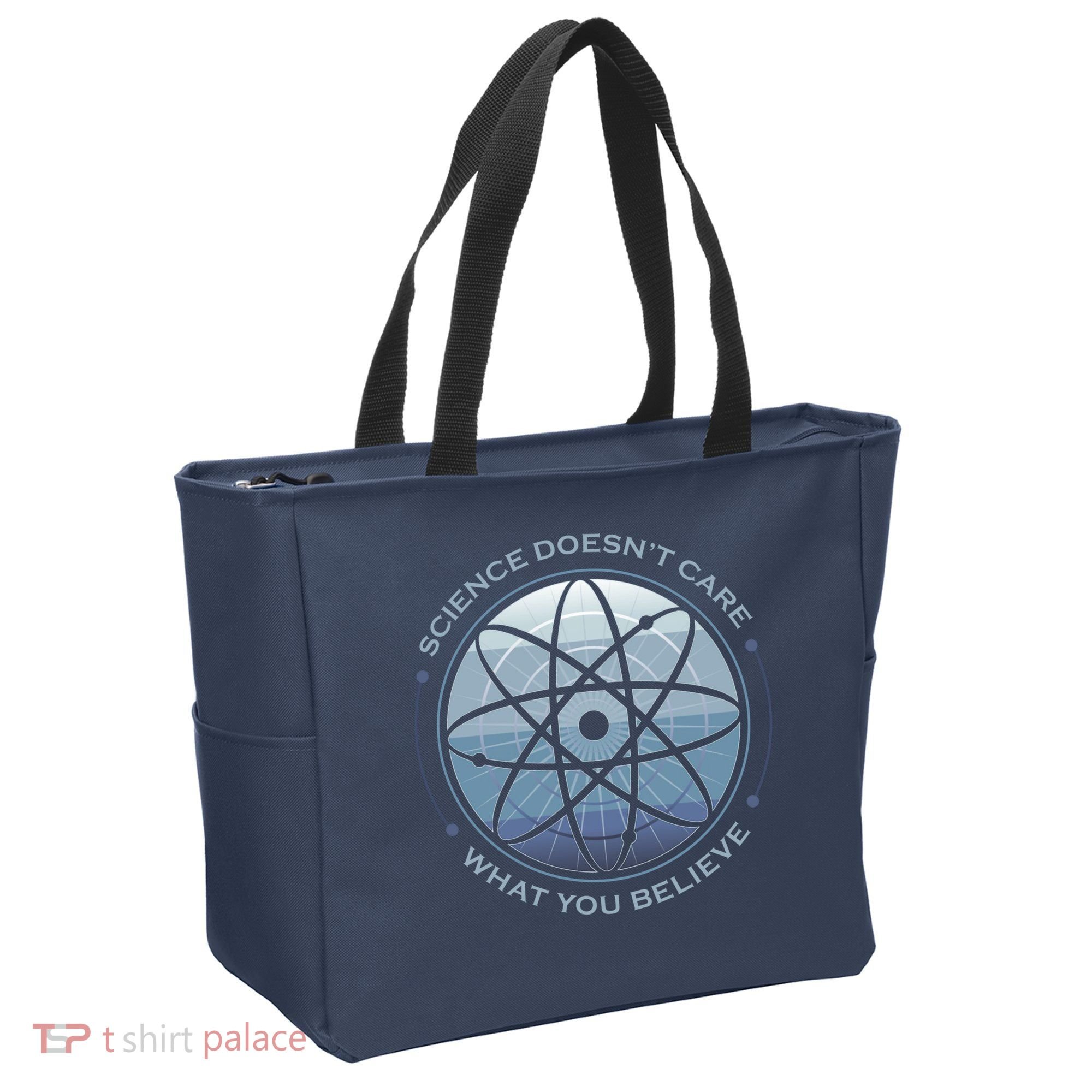 Science Doesn't Care What You Believe Atom Tote Bag