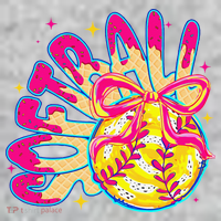 Softball Drip Coquette Bow Softball Game Day Softball Mama The Baniff Cuffed Pom Beanie thumb 2