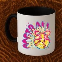 Softball Drip Coquette Bow Softball Game Day Softball Mama Coffee Mug thumb 2