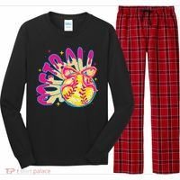 Softball Drip Coquette Bow Softball Game Day Softball Mama Long Sleeve Pajama Set thumb 0