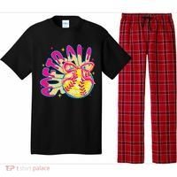 Softball Drip Coquette Bow Softball Game Day Softball Mama Pajama Set thumb 0