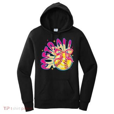 Softball Drip Coquette Bow Softball Game Day Softball Mama Women's Hoodie