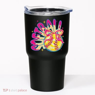 Softball Drip Coquette Bow Softball Game Day Softball Mama Tumbler