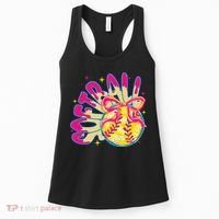 Softball Drip Coquette Bow Softball Game Day Softball Mama Women's Tank Top thumb 0