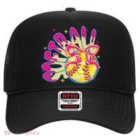 Softball Drip Coquette Bow Softball Game Day Softball Mama Hat thumb 0