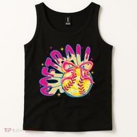 Softball Drip Coquette Bow Softball Game Day Softball Mama Tank Top thumb 2