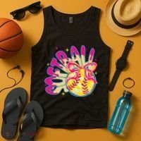 Softball Drip Coquette Bow Softball Game Day Softball Mama Tank Top thumb 4