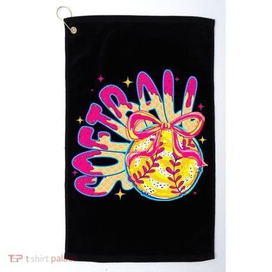 Softball Drip Coquette Bow Softball Game Day Softball Mama Golf Towel