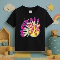 Softball Drip Coquette Bow Softball Game Day Softball Mama Toddler T-Shirt thumb 3