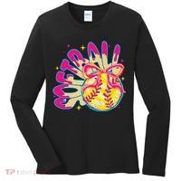 Softball Drip Coquette Bow Softball Game Day Softball Mama Women's Long Sleeve Shirt thumb 0
