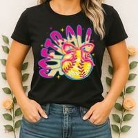 Softball Drip Coquette Bow Softball Game Day Softball Mama Women's T-Shirt thumb 2