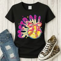 Softball Drip Coquette Bow Softball Game Day Softball Mama Women's T-Shirt thumb 3