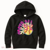 Softball Drip Coquette Bow Softball Game Day Softball Mama Kids Hoodie thumb 0