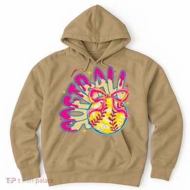 Softball Drip Coquette Bow Softball Game Day Softball Mama Hoodie