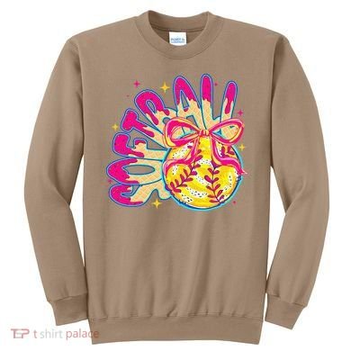 Softball Drip Coquette Bow Softball Game Day Softball Mama Sweatshirt