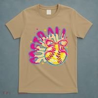 Softball Drip Coquette Bow Softball Game Day Softball Mama T-Shirt thumb 5