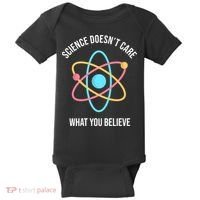 Science Doesn't Care What You Believe Atom Baby Bodysuit thumb 0