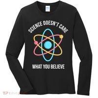 Science Doesn't Care What You Believe Atom Women's Long Sleeve Shirt thumb 0