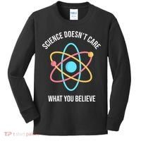 Science Doesn't Care What You Believe Atom Kids Long Sleeve Shirt thumb 0