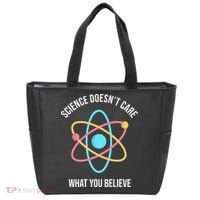 Science Doesn't Care What You Believe Atom Tote Bag thumb 0