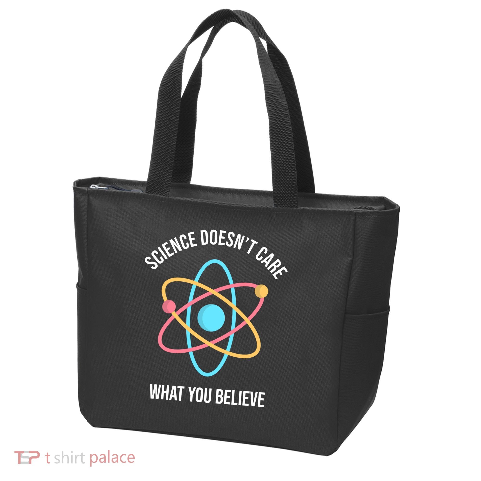 Science Doesn't Care What You Believe Atom Tote Bag