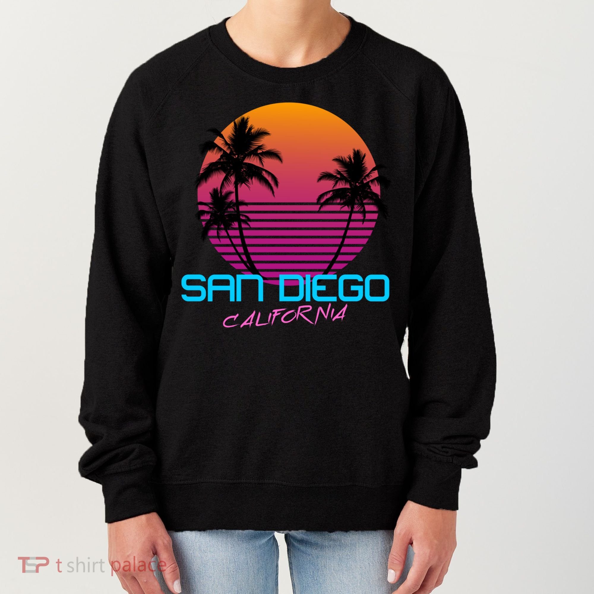 San Diego California Retro 80s Funny Gift Women's Sweatshirt