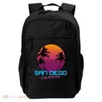 San Diego California Retro 80s Funny Gift Backpack thumb 0