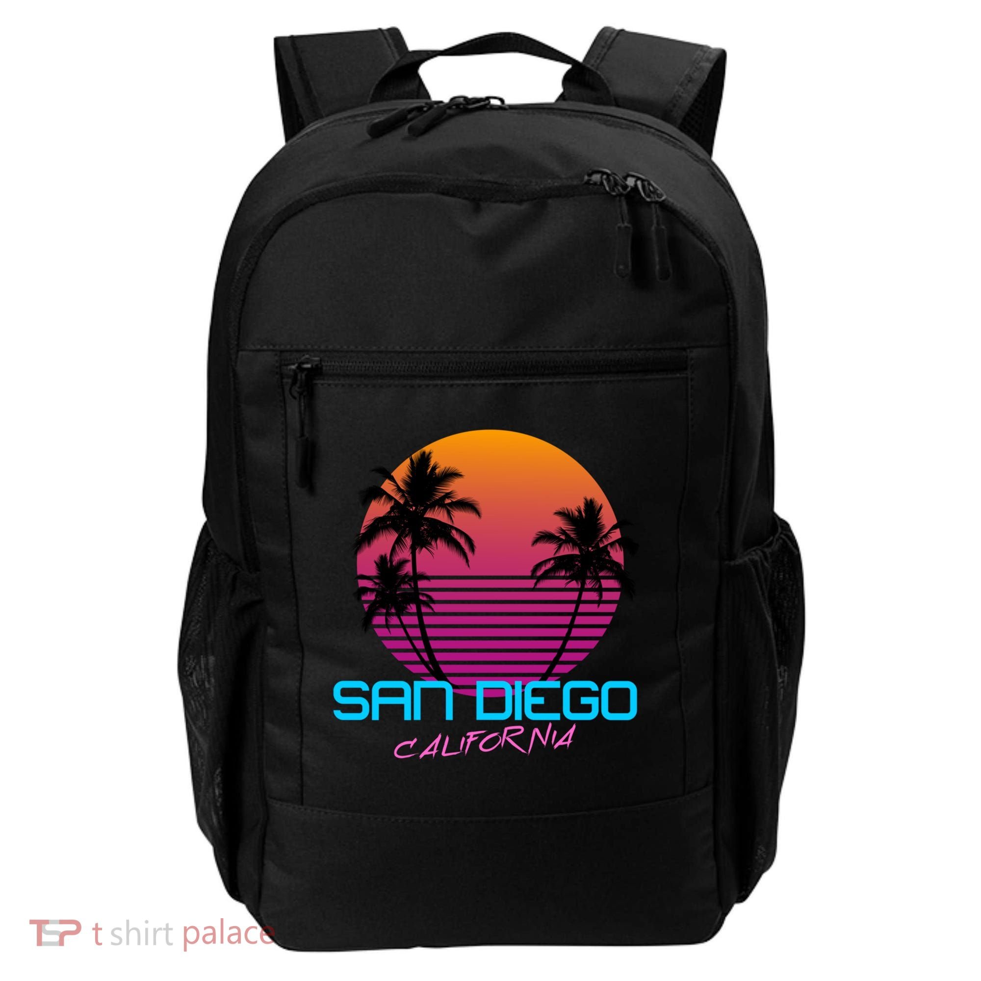 San Diego California Retro 80s Funny Gift Backpack