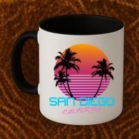 San Diego California Retro 80s Funny Gift Coffee Mug thumb 2