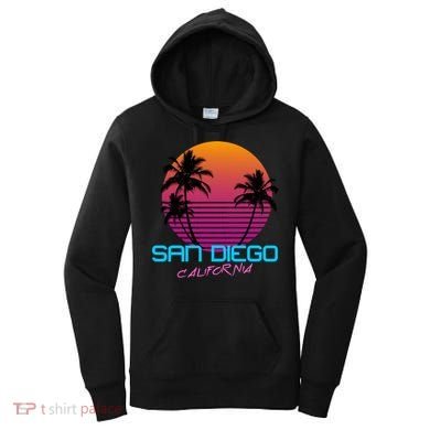 San Diego California Retro 80s Funny Gift Women's Hoodie